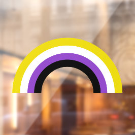 Nicht binäre Regenbogenflagge, nicht binär Fensteraufkleber