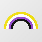 Nicht binäre Regenbogenflagge, nicht binär Fensteraufkleber (Blatt)