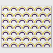 Nicht binäre Regenbogenflagge, nicht binär Geschenkpapier (Flach)