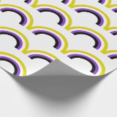 Nicht binäre Regenbogenflagge, nicht binär Geschenkpapier (Ecke)