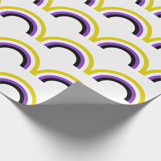 Nicht binäre Regenbogenflagge, nicht binär Geschenkpapier (Ecke)