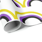 Nicht binäre Regenbogenflagge, nicht binär Geschenkpapier (Rolleneckpunkt)