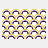 Nicht binäre Regenbogenflagge, nicht binär Geschenkpapier Set (Vorderseite 2)