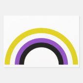 Nicht binäre Regenbogenflagge, nicht binär Geschenkpapier Set (Vorderseite)