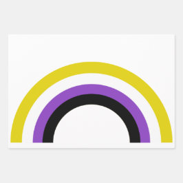 Nicht binäre Regenbogenflagge, nicht binär Geschenkpapier Set