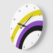 Nicht binäre Regenbogenfreiheit Personalisiert Große Wanduhr (Winkel)