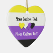 Nicht binäre Stolperflagge mit Textverzierung Keramik Ornament (Rechts)