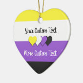 Nicht binäre Stolperflagge mit Textverzierung Keramik Ornament (Links)