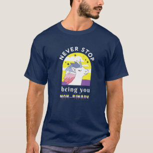 Nicht binäre Unicorn Enby Genderqueer, nicht bin T-Shirt