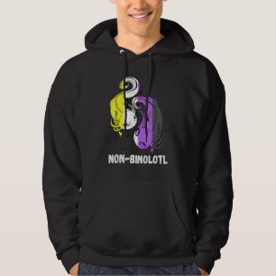 Nicht Binärer Axolotl Genderqueer Stolz Lgbt Nonbi Hoodie