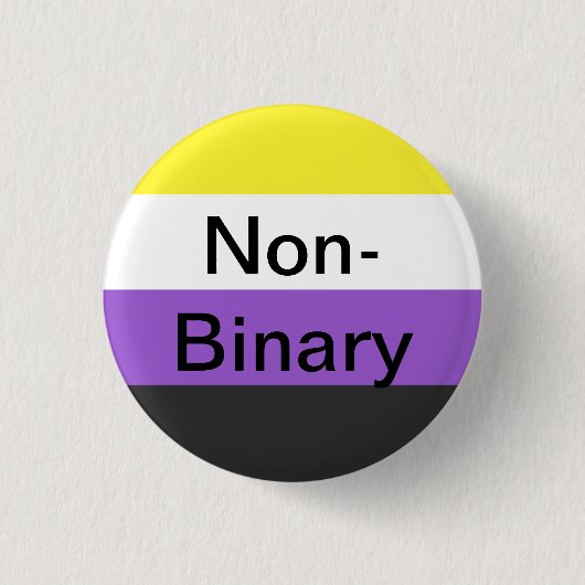 nicht-binärer Knopf Button (Vorderseite)