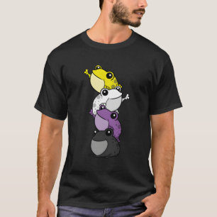 Nicht binärer Pride-Frosch-nichtbinärer Pride-Kern T-Shirt