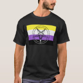 Nicht binärer Pride Sigil von Baphomet T-Shirt (Vorderseite)