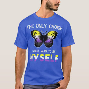 Nicht binärer Stolz Butterfly Funny LGBT Nonbinary T-Shirt