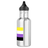Nicht binärer Stolz Edelstahlflasche (Rechts)