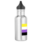 Nicht binärer Stolz Edelstahlflasche (Links)