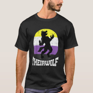 Nicht binärer Stolz für den Theirwolf, nicht binär T-Shirt