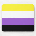 Nicht binärer Stolz Mousepad<br><div class="desc">Die nichtbinäre Flagge wurde 2014 von Kye Rowan,  dem Aktivisten,  erstellt. Jede Streifen-Farbe repräsentiert verschiedene Arten nichtbinärer Identitäten: Gelb für Menschen,  die sich außerhalb des Geschlechts binär identifizieren,  weiß für nichtbinäre Menschen mit mehreren Geschlechtern,  lila für solche mit einer Mischung aus männlichen und weiblichen Geschlechtern,  schwarz für alternde Individuen.</div>