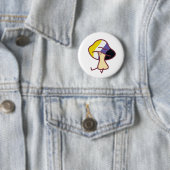 Nicht-Binärer Stolz-Pilz-Anstecker Button (Beispiel)