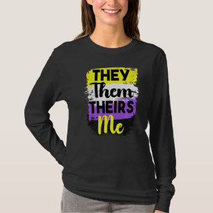 Nicht binärer Stolz Sie sie nicht binär Geschlecht T-Shirt