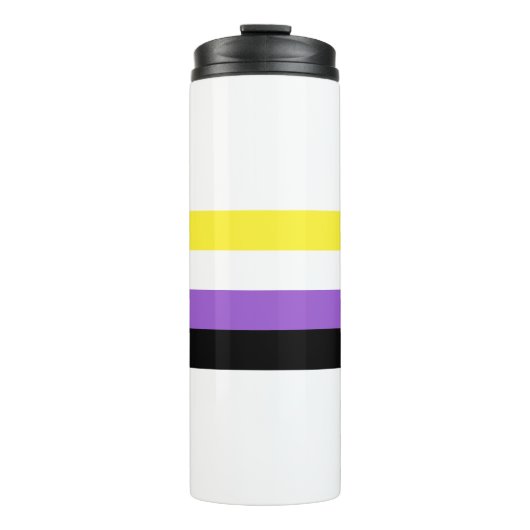 Nicht binärer Stolz Thermosbecher (Vorderseite)