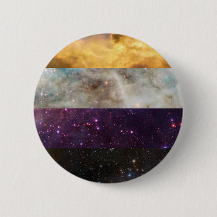 Nicht-binäres Nebelfleckflaggen-Button Button