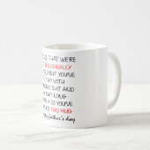 Nicht biologisch verwandter Vatertag Kaffeetasse (VorderseiteRechts)