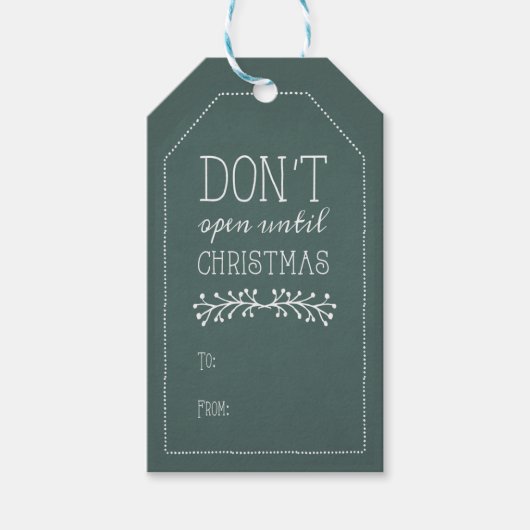 Nicht bis Weihnachten öffnen Geschenkanhänger (Vorderseite)