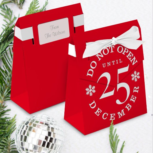 Nicht bis Weihnachten öffnen Geschenkschachtel