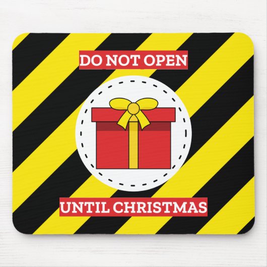 Nicht bis Weihnachten öffnen Mousepad (Vorne)