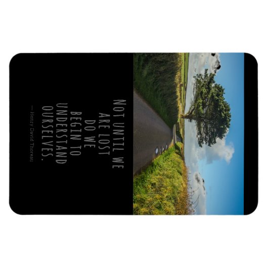 Nicht, bis wir Thoreau auf schwarz verloren haben Magnet (Horizontal)