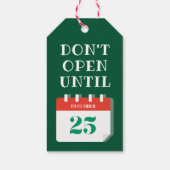 Nicht bis zum 25. Dezember geöffnet Geschenkanhänger (Rückseite)