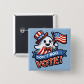 Nicht Boo, abstimmen! Fun Political Halloween Mash Button (Vorne & Hinten)
