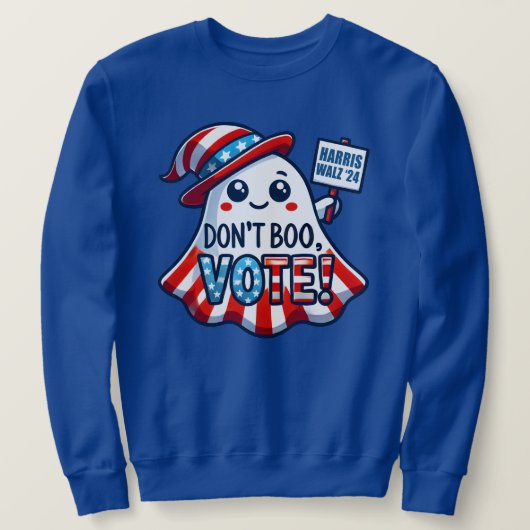 Nicht Boo, abstimmen! Harris Walz Halloween-Mashup Sweatshirt (Design vorne)