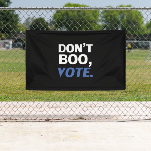 "Nicht buchen, abstimmen" Wahl schwarz-weiß Banner (Insitu)