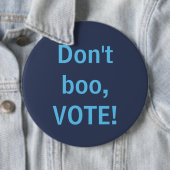 Nicht buhen, sondern wählen! button (Beispiel)