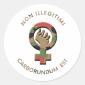 NICHT (Camouflage) Runder Aufkleber (Vorderseite)