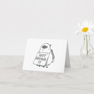 Nicht dabei - wütende Mops-Karte Karte