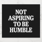 Nicht danach streben, Humble Kamala Harris Feminis Bierflaschenetikett (Einzelnes Label)