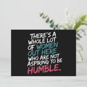 Nicht danach streben, Humble Kamala Harris Feminis Einladung