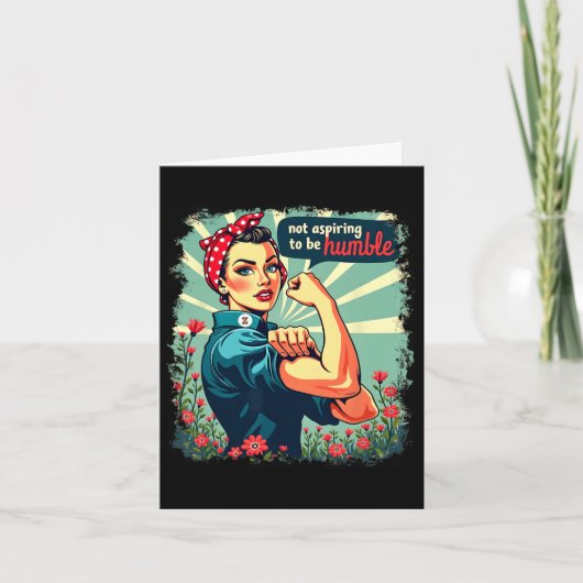 Nicht danach streben, Humble Kamala Harris Feminis Karte (Vorderseite)