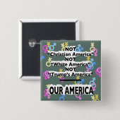 Nicht "das Amerika des Trumpfes" Button (Vorne & Hinten)