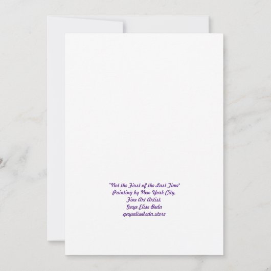 Nicht das erste Mal beim letzten Mal Einladung (Rückseite)