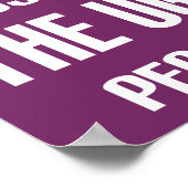 Nicht das hässlichste Plakatzeichen Poster (Ecke)