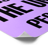 Nicht das hässlichste Plakatzeichen Poster (Ecke)