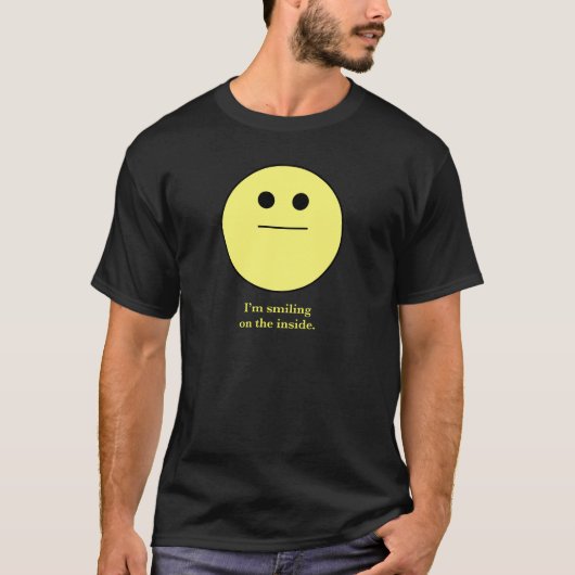 nicht das lächelnde Smilygesicht "ich lächele auf T-Shirt (Vorderseite)
