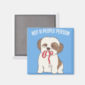 Nicht das People Person Square Magnet (Vorderseite/Rückseite)