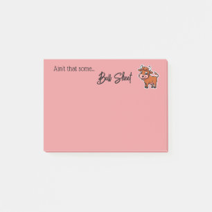 Nicht, dass ein paar Bull-Blatt schiefe Funny Zita Post-it Klebezettel