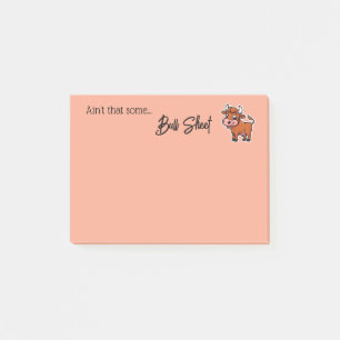 Nicht, dass ein paar Bull-Blatt schiefe Funny Zita Post-it Klebezettel