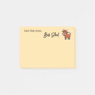 Nicht, dass etwas Bull Sheet Tan Snarky Funny Zita Post-it Klebezettel